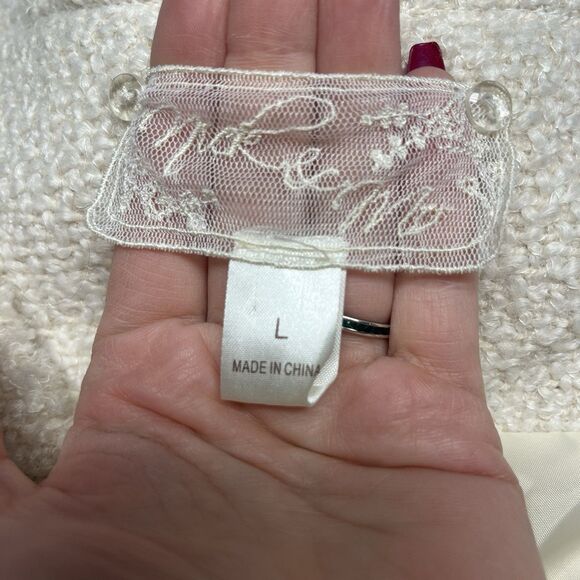 Nick & Mo Anthropologie Button Up Floral Ruffle Blazer Jacket - Picture 3 of 8